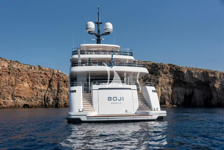 a boat in the water aboard BOJI Yacht for Sale