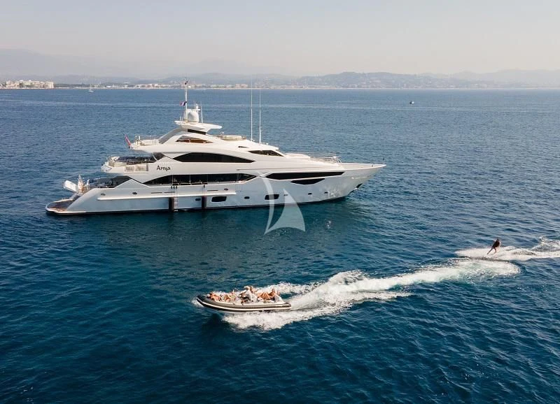 a boat sailing on the sea aboard ANYA Yacht for Sale