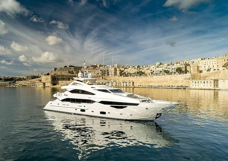 a boat in the water aboard ANYA Yacht for Sale