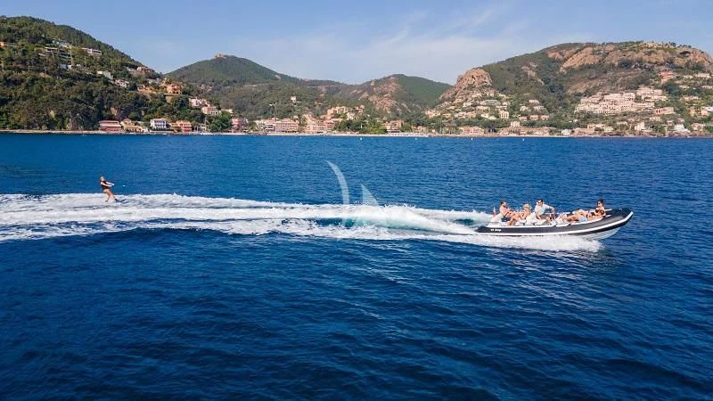 a boat on the water aboard ANYA Yacht for Sale
