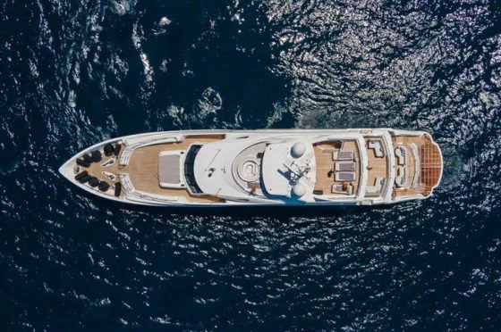 a metal object with a hole in it in the middle of water aboard ANYA Yacht for Sale