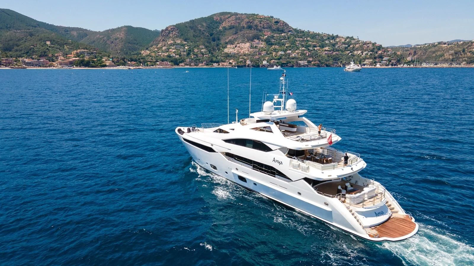 a boat on the water aboard ANYA Yacht for Sale