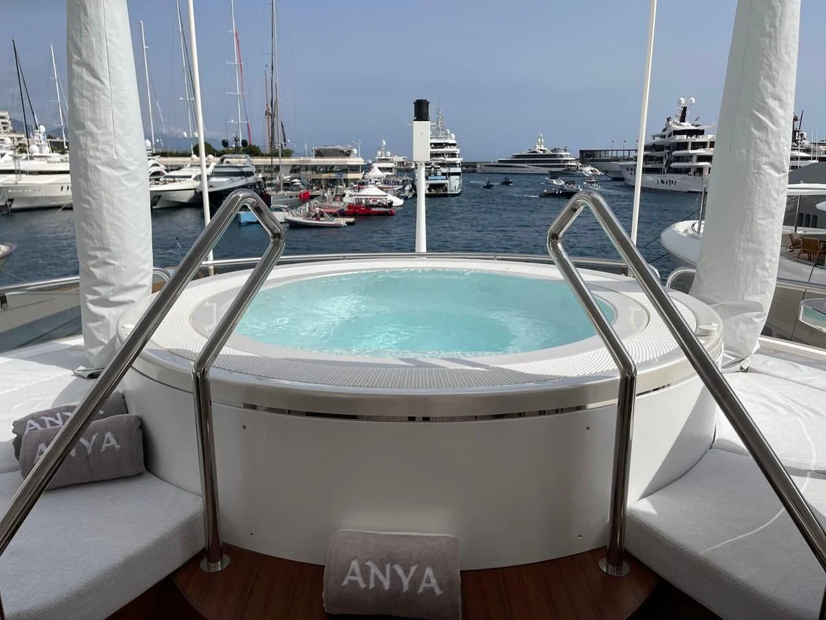 a boat in the water aboard ANYA Yacht for Sale