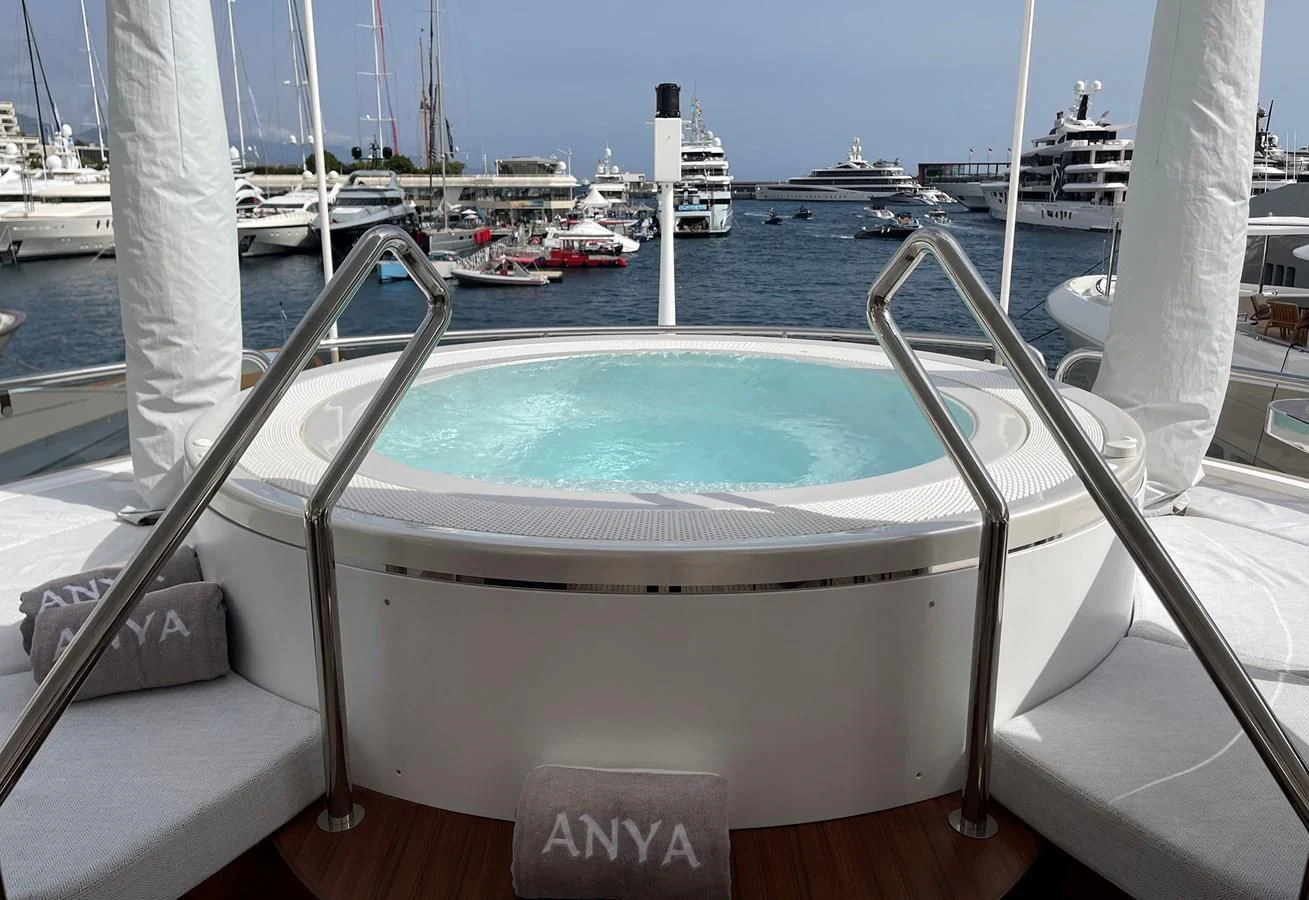 a boat in the water aboard ANYA Yacht for Sale