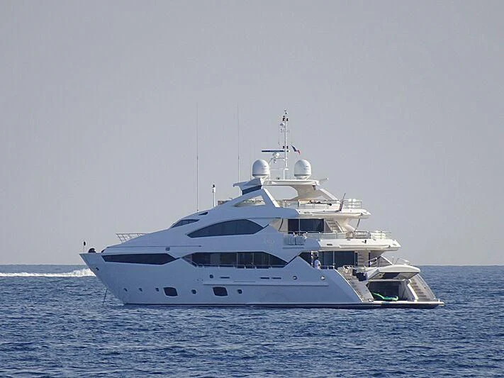 a white yacht in the water aboard ANYA Yacht for Sale
