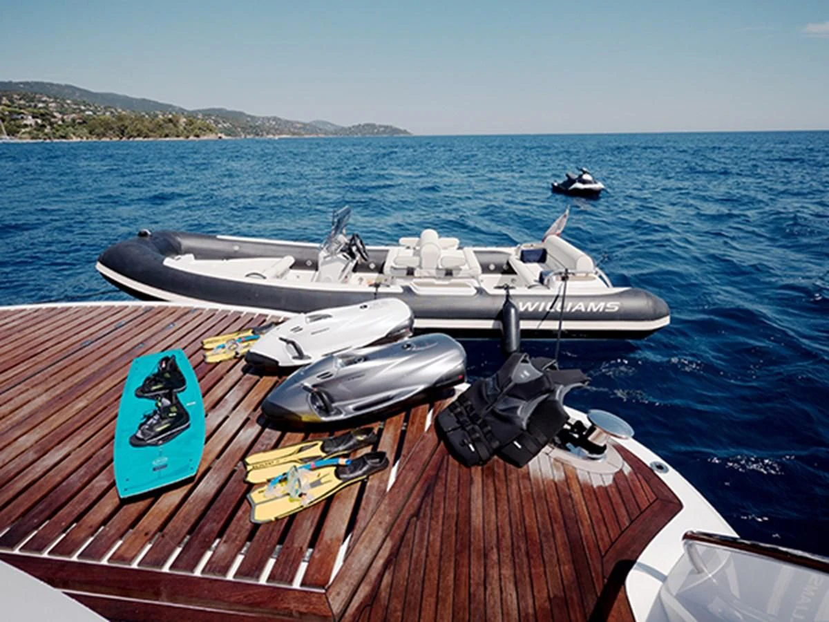 a boat on the water aboard ANYA Yacht for Sale
