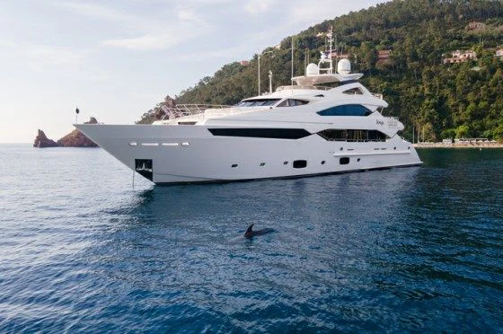 a boat in the water aboard ANYA Yacht for Sale