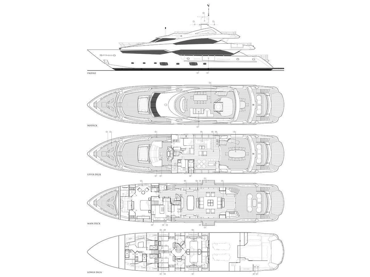 diagram aboard ANYA Yacht for Sale