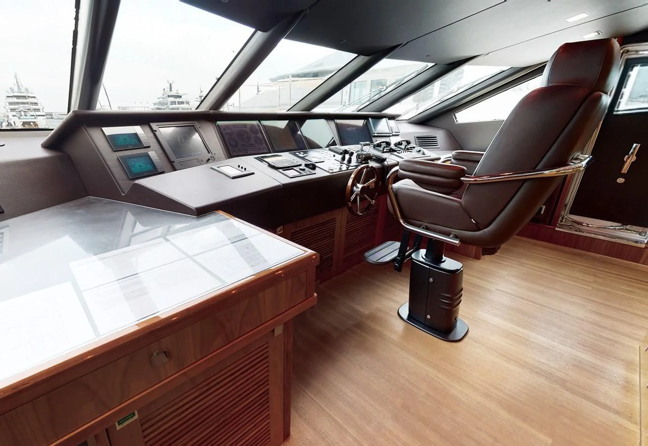 a piano in a room aboard ANYA Yacht for Sale