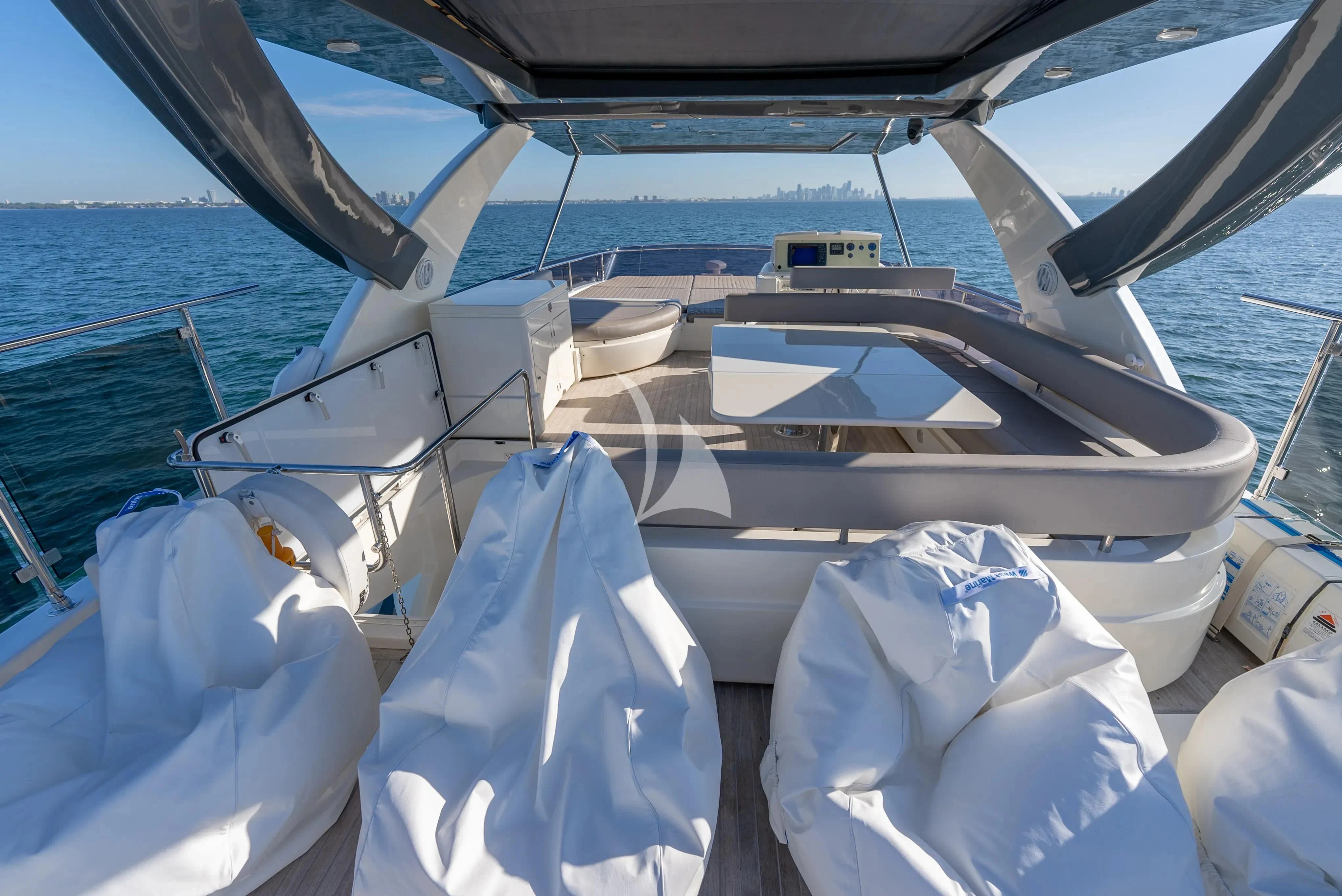 a boat with white cloths on it aboard KUDU Yacht for Sale