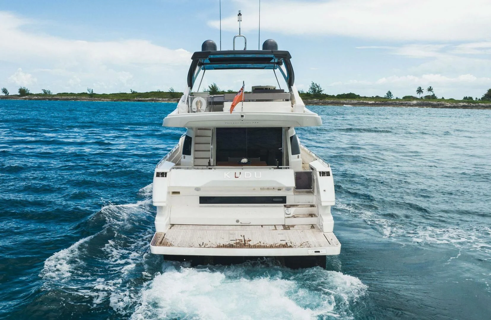 a boat on the water aboard KUDU Yacht for Sale