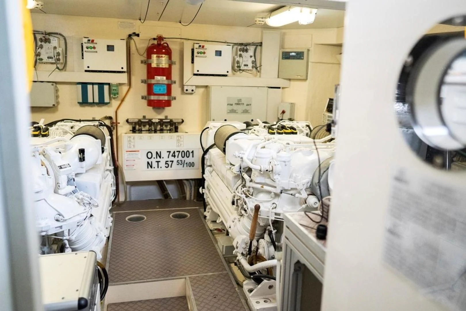 a room with a machine and machinery aboard KUDU Yacht for Sale