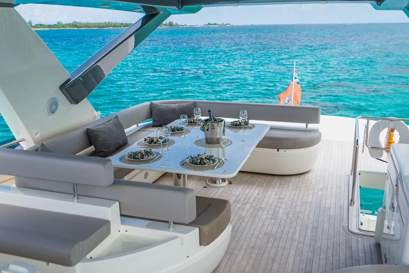 a boat on the water aboard KUDU Yacht for Sale