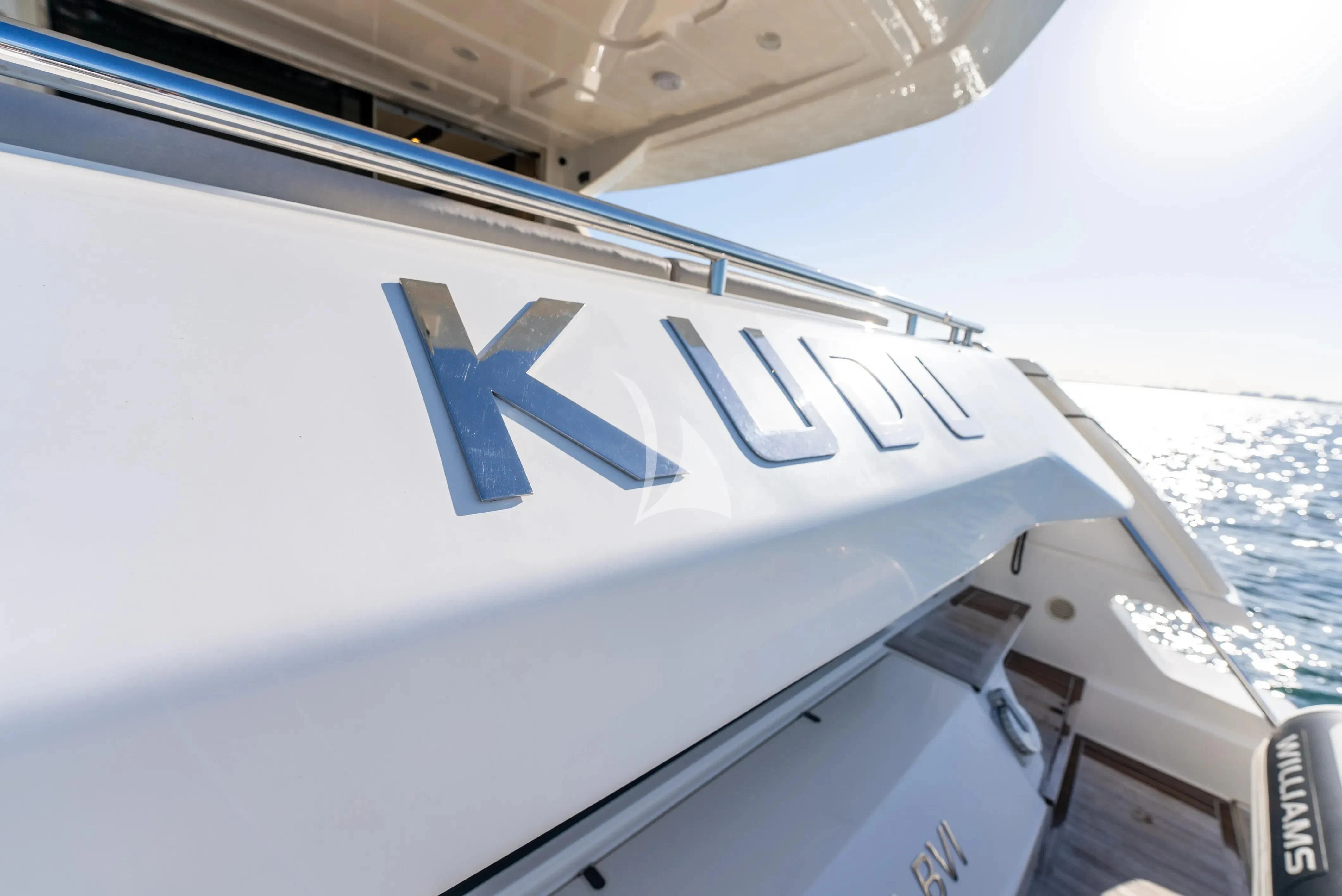 the inside of a plane aboard KUDU Yacht for Sale
