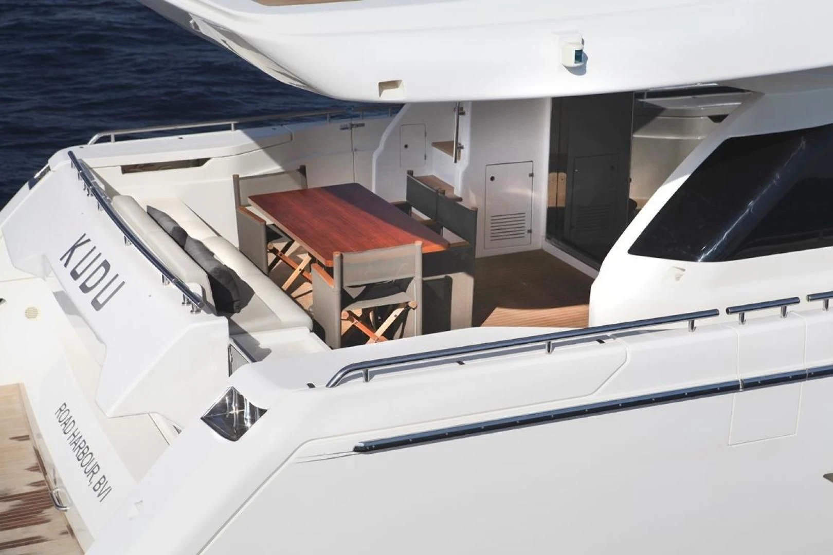 a printer on a table aboard KUDU Yacht for Sale