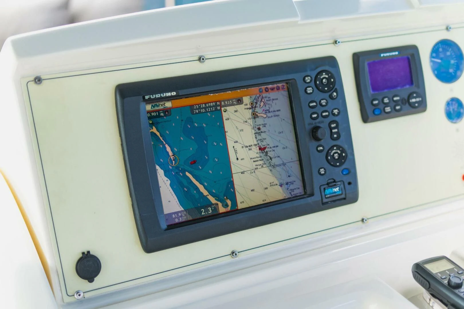 a handheld video game console aboard KUDU Yacht for Sale