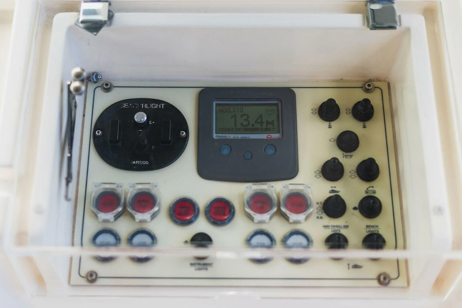 a white rectangular object with buttons aboard KUDU Yacht for Sale