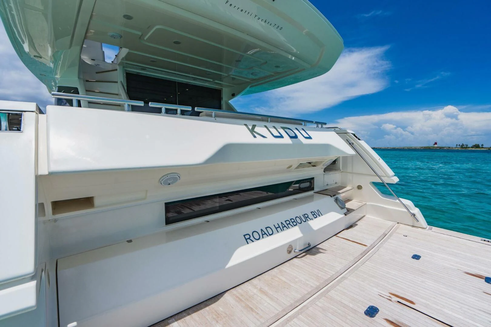 a boat on the water aboard KUDU Yacht for Sale