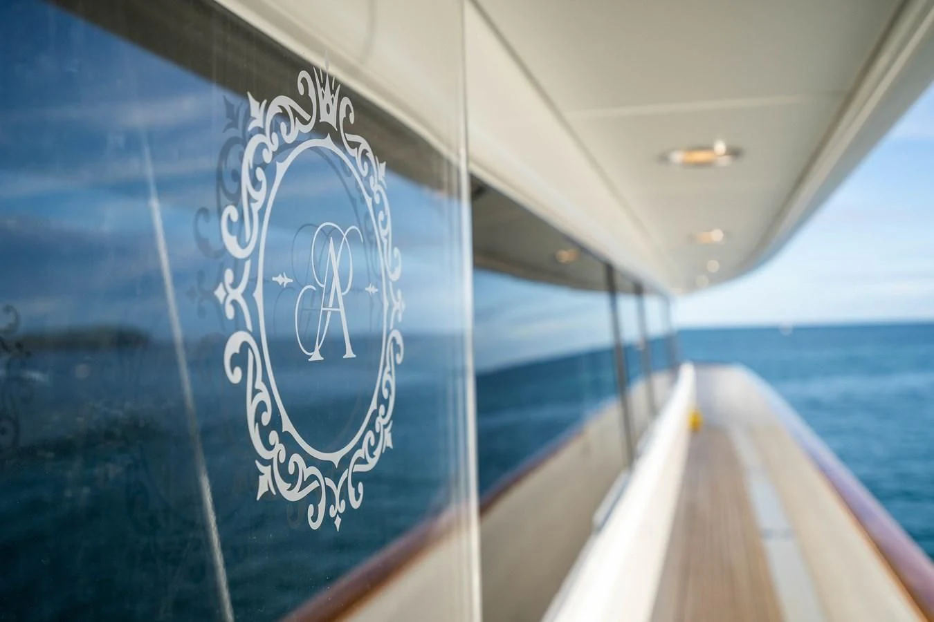 a sign on a boat aboard ARTEMISEA Yacht for Sale