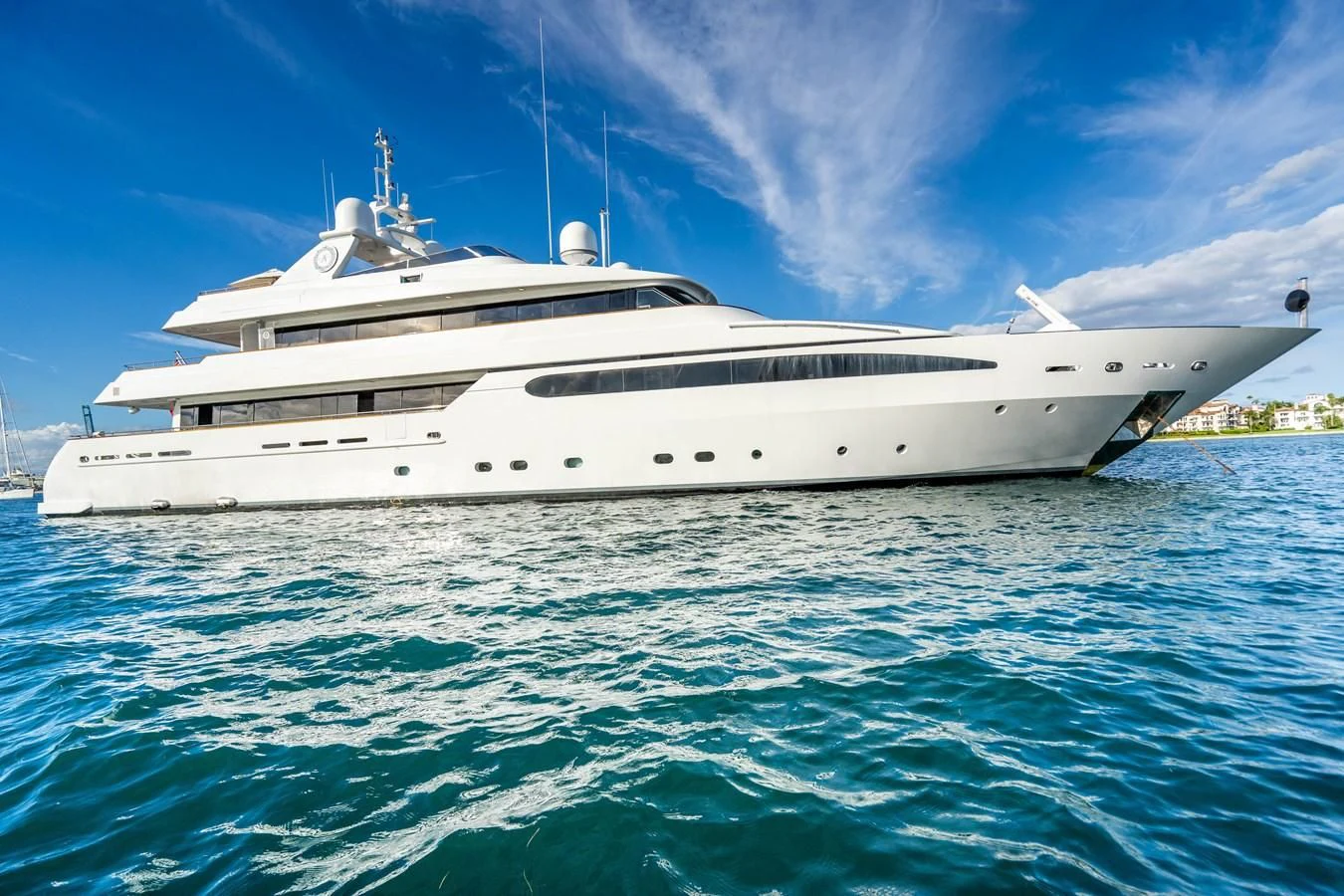 a white yacht in the water aboard ARTEMISEA Yacht for Sale