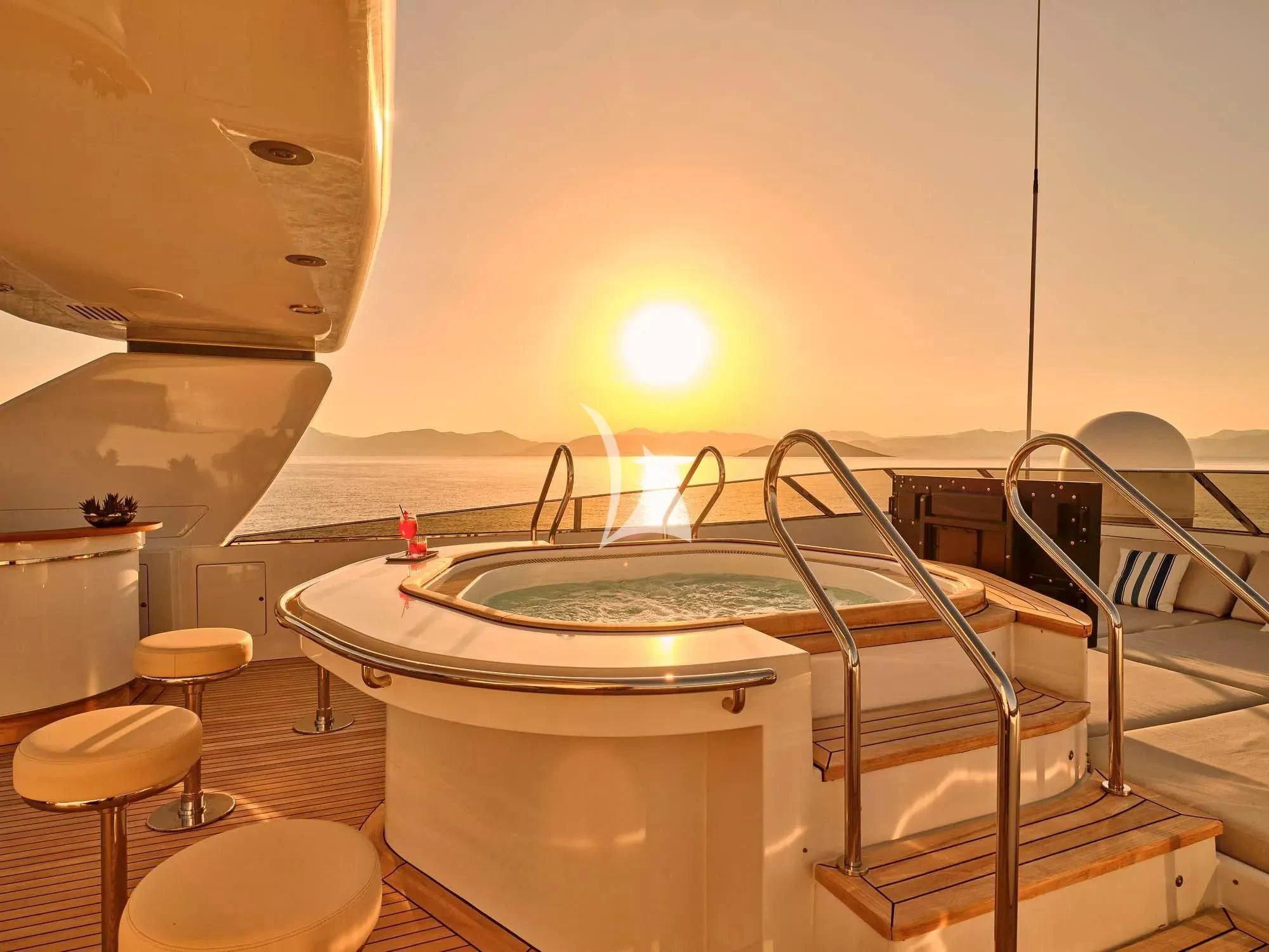 a large white machine with a large round top aboard ARTEMISEA Yacht for Sale