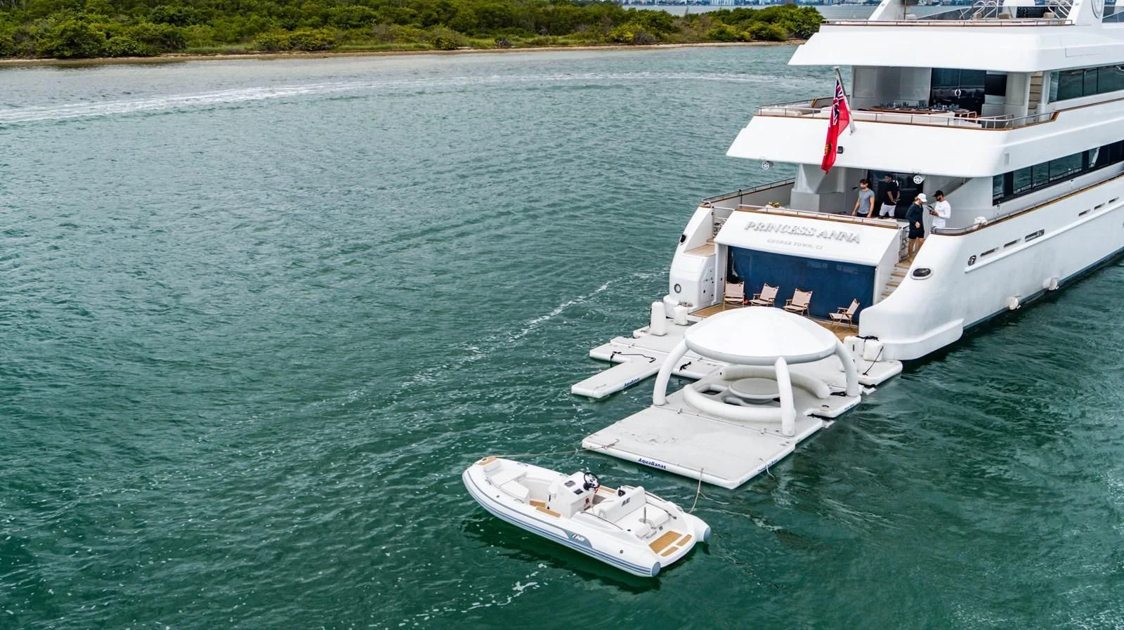 a boat and a boat in the water aboard ARTEMISEA Yacht for Sale