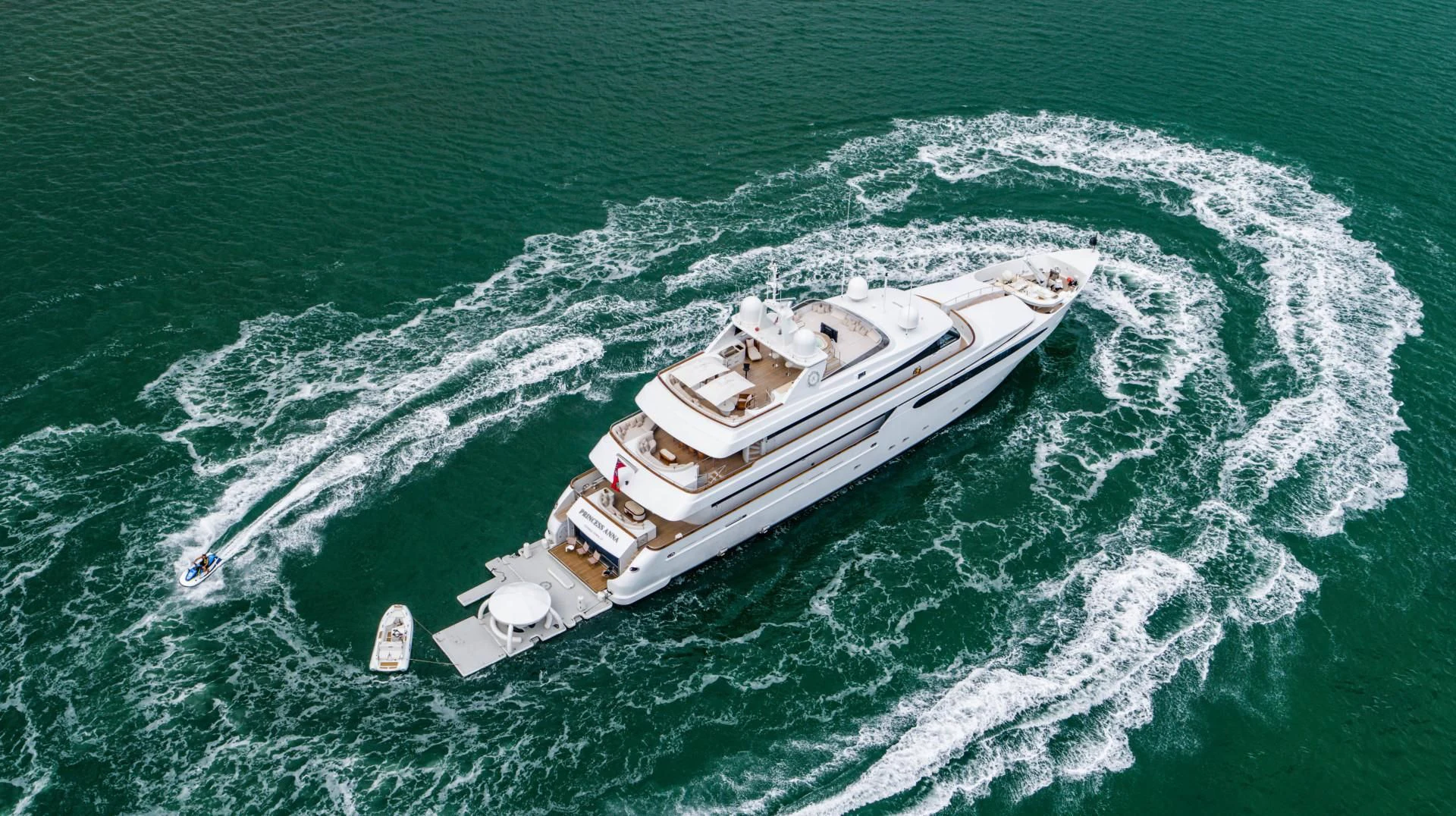 a high angle view of a ship aboard ARTEMISEA Yacht for Sale