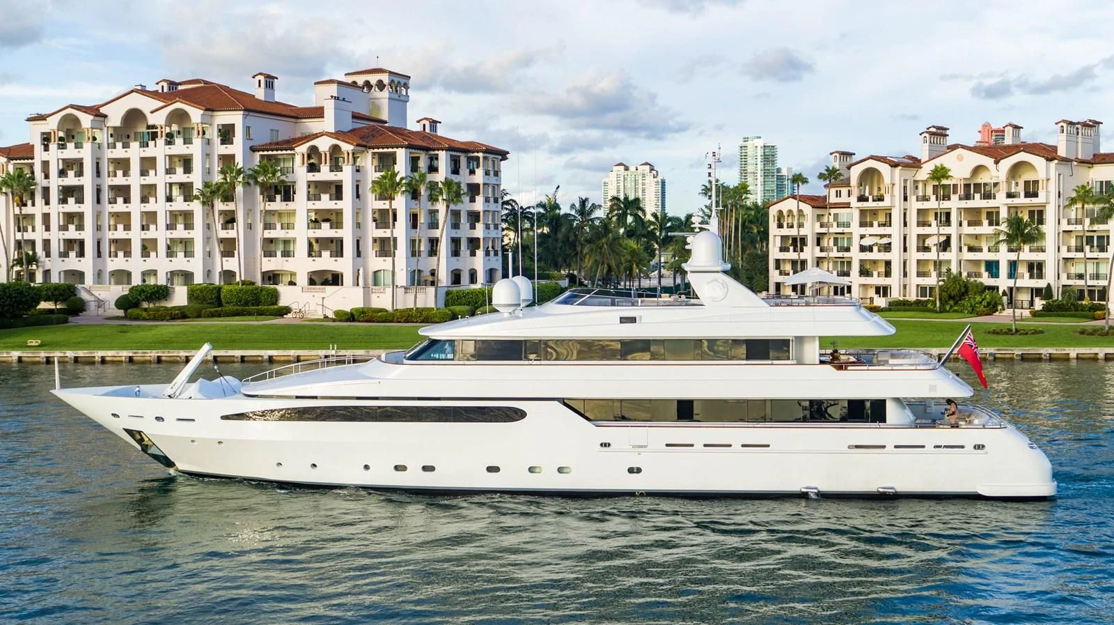 a white yacht in the water aboard ARTEMISEA Yacht for Sale
