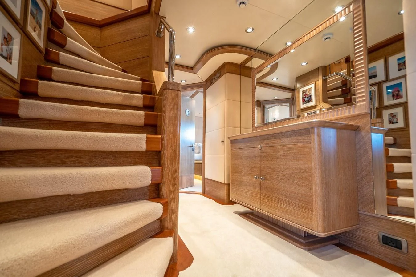 a staircase in a building aboard ARTEMISEA Yacht for Sale