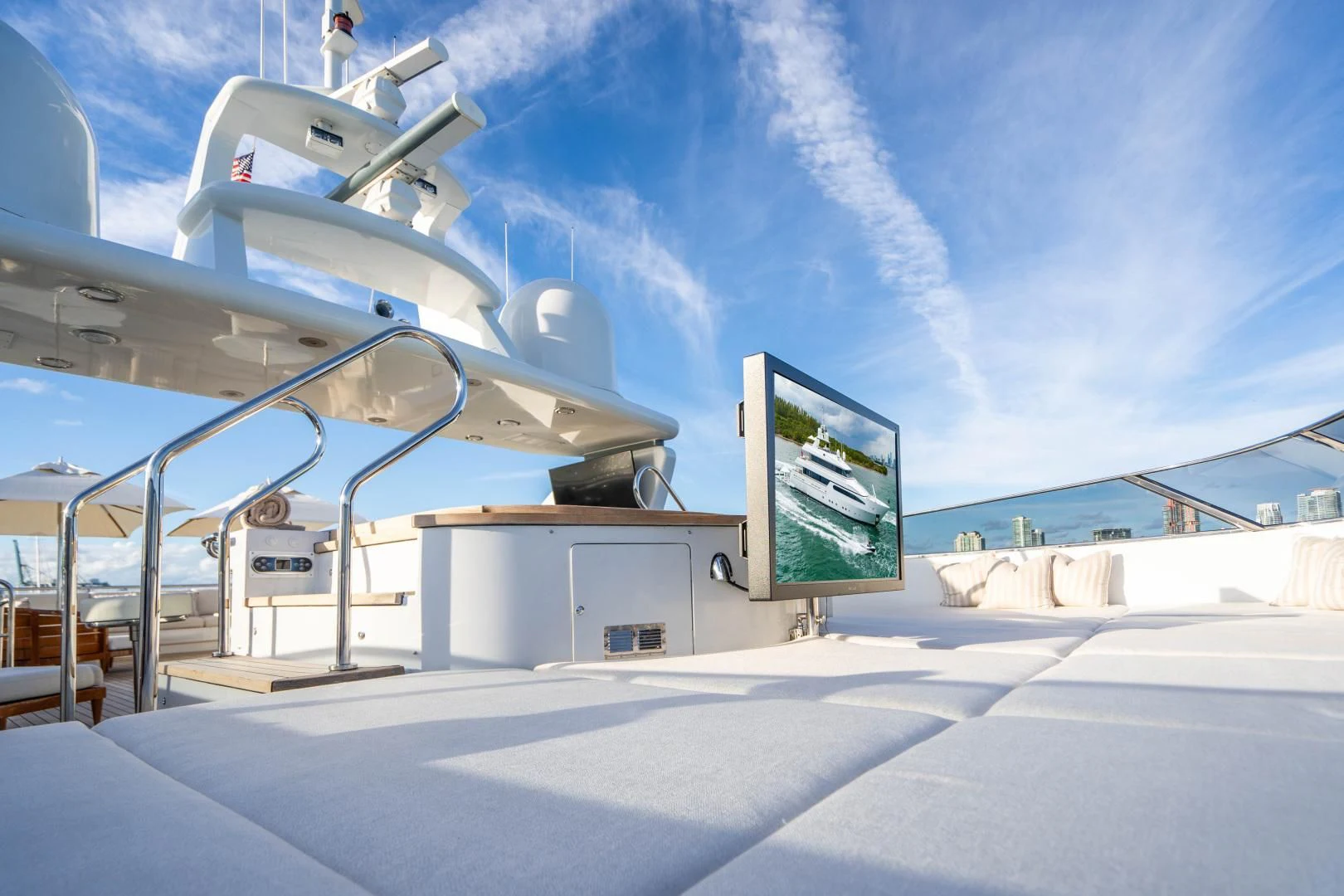 a space shuttle on a launch pad aboard ARTEMISEA Yacht for Sale