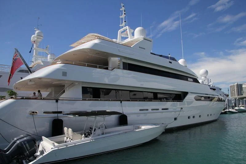 a large white boat in the water aboard ARTEMISEA Yacht for Sale