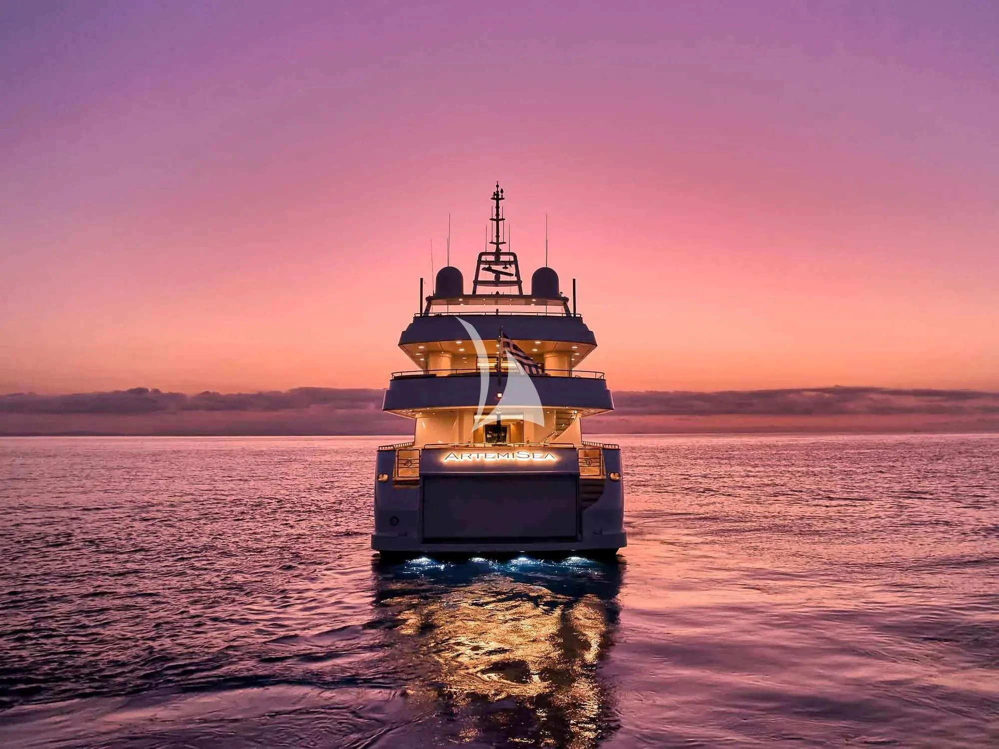 a boat in the water aboard ARTEMISEA Yacht for Sale
