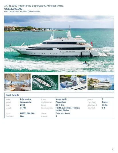 a white yacht in the water aboard ARTEMISEA Yacht for Sale