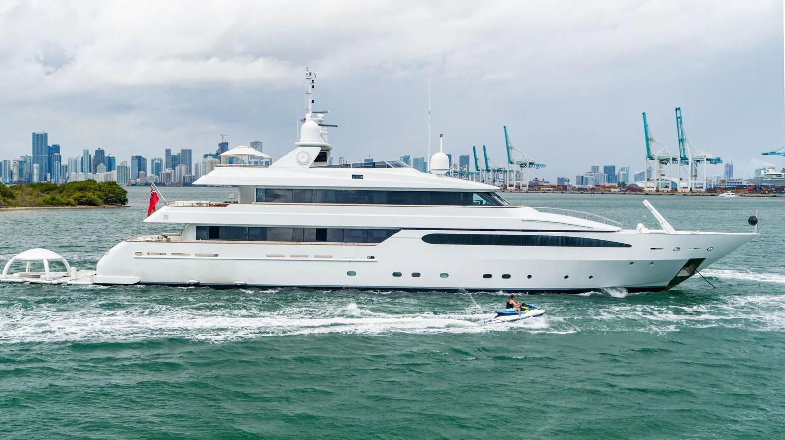 a large white yacht aboard ARTEMISEA Yacht for Sale