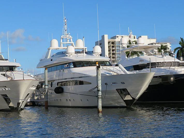 a few boats are parked in the water aboard ARTEMISEA Yacht for Sale