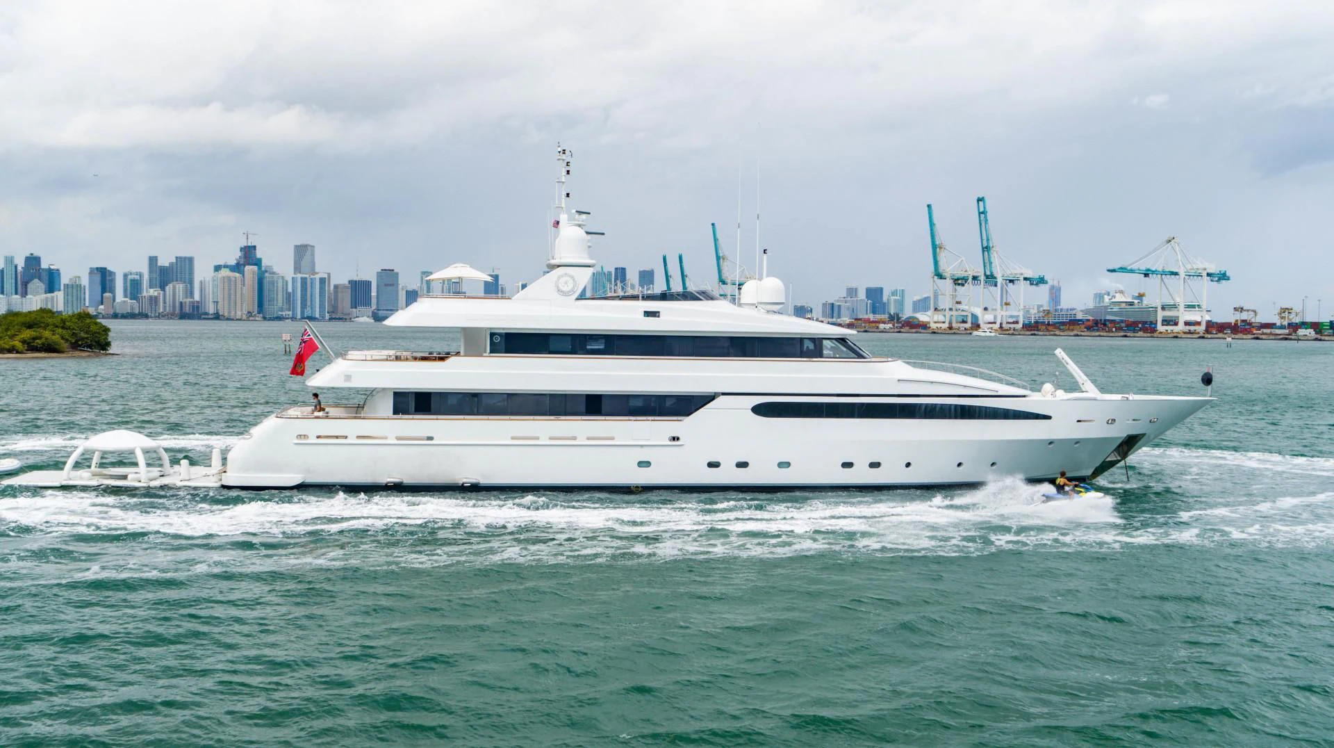 a large white boat in the water aboard ARTEMISEA Yacht for Sale