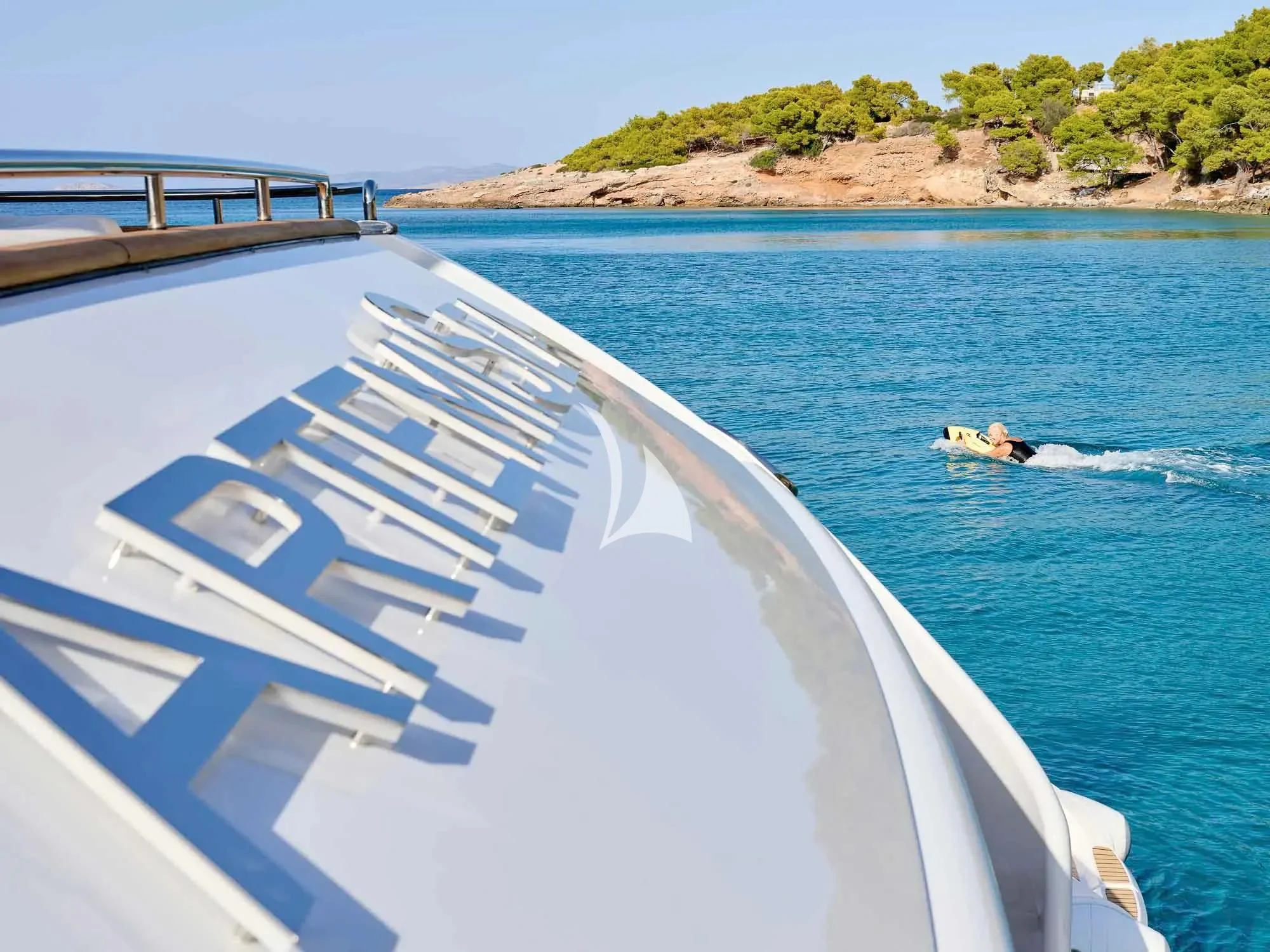 a boat in the water aboard ARTEMISEA Yacht for Sale