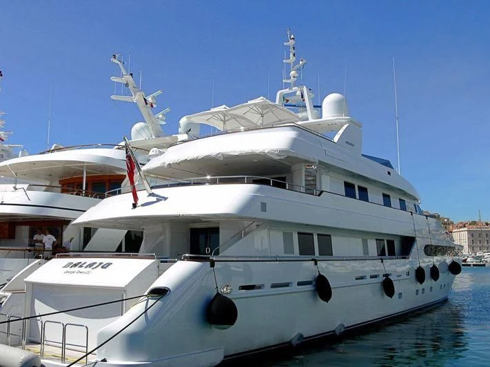 a large white boat aboard ARTEMISEA Yacht for Sale