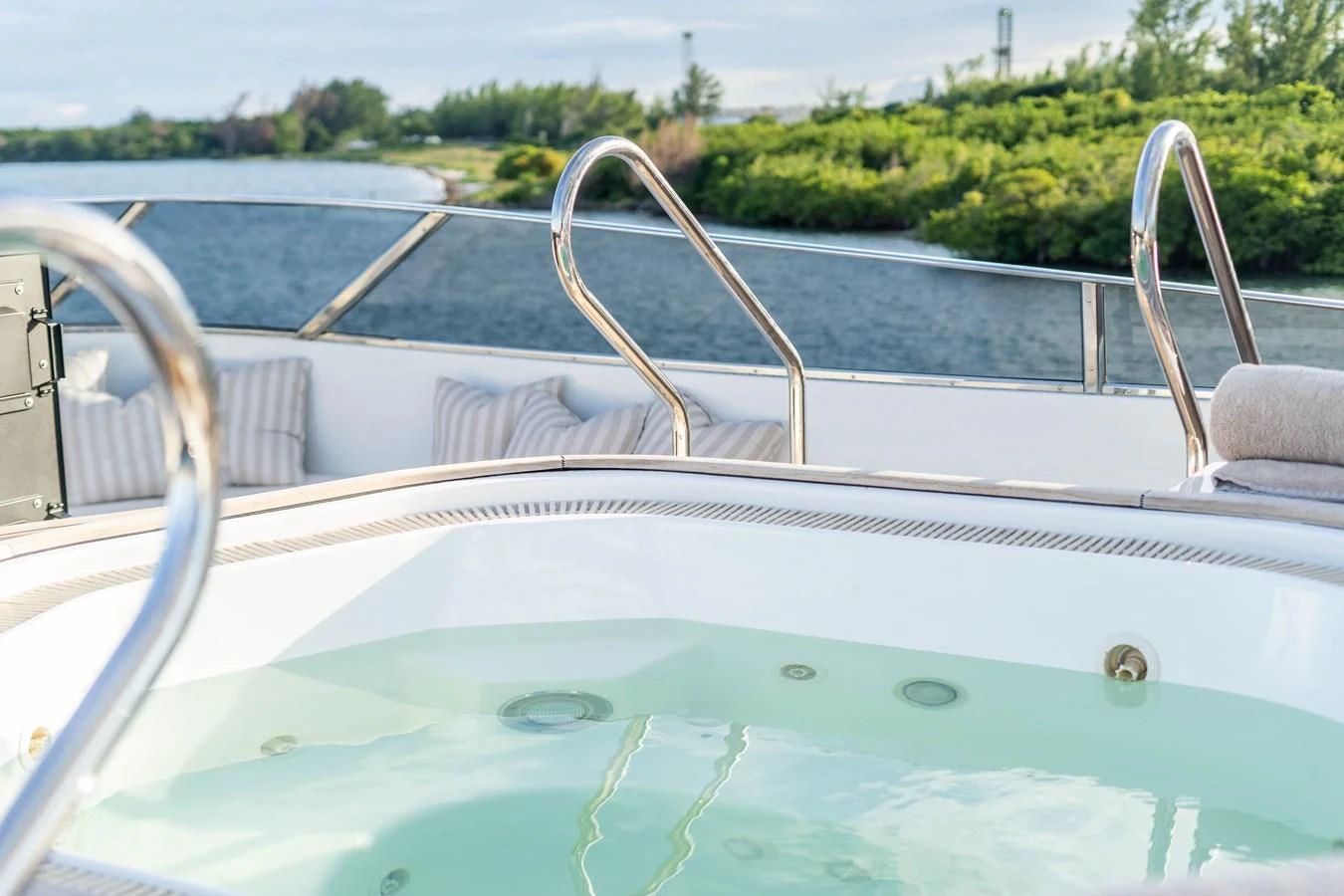 a close-up of a boat aboard ARTEMISEA Yacht for Sale