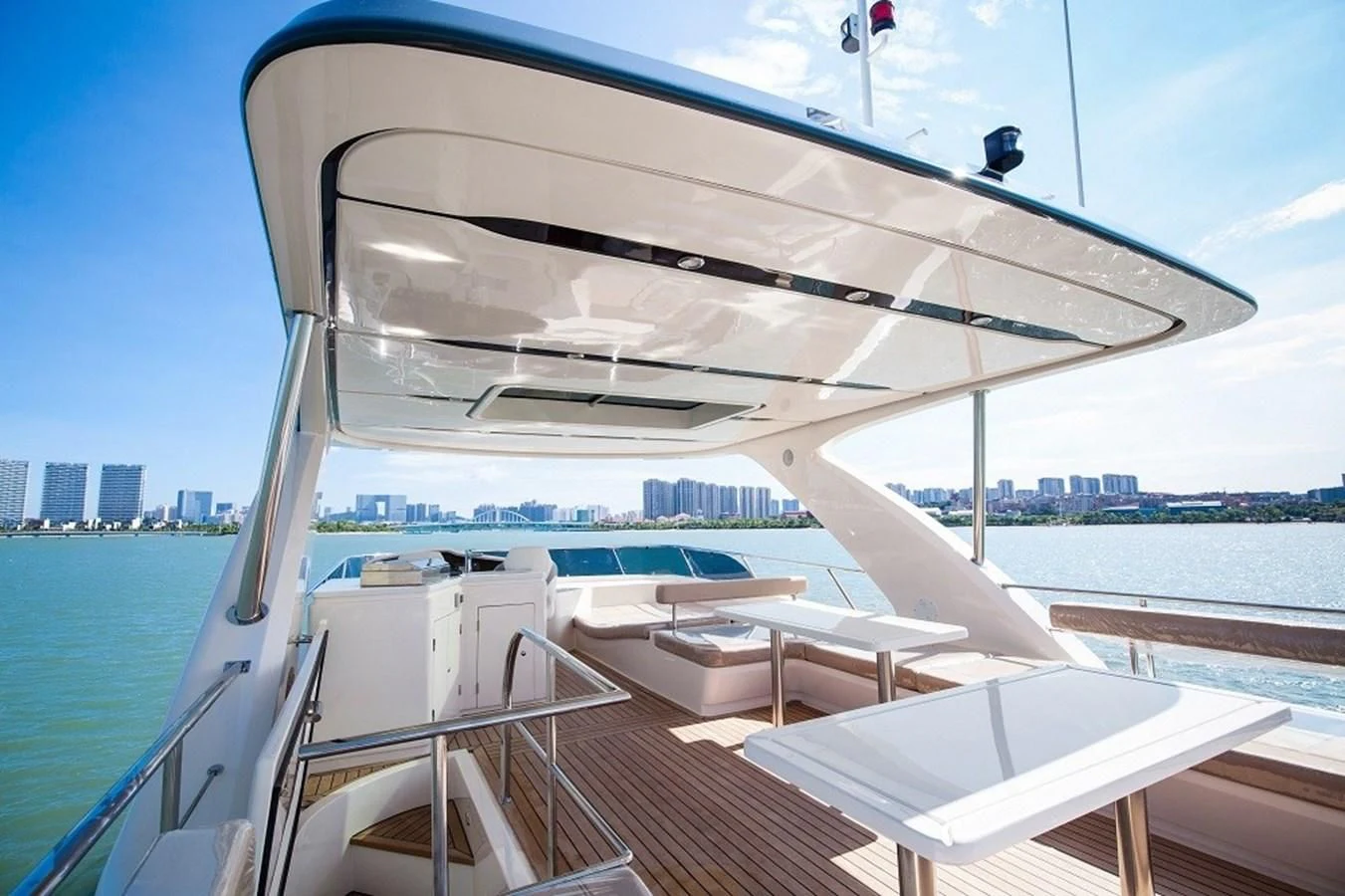 a boat on the water aboard AQUITALIA 68 Yacht for Sale