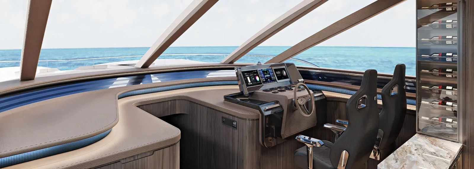 inside of a boat aboard AQUITALIA 68 Yacht for Sale