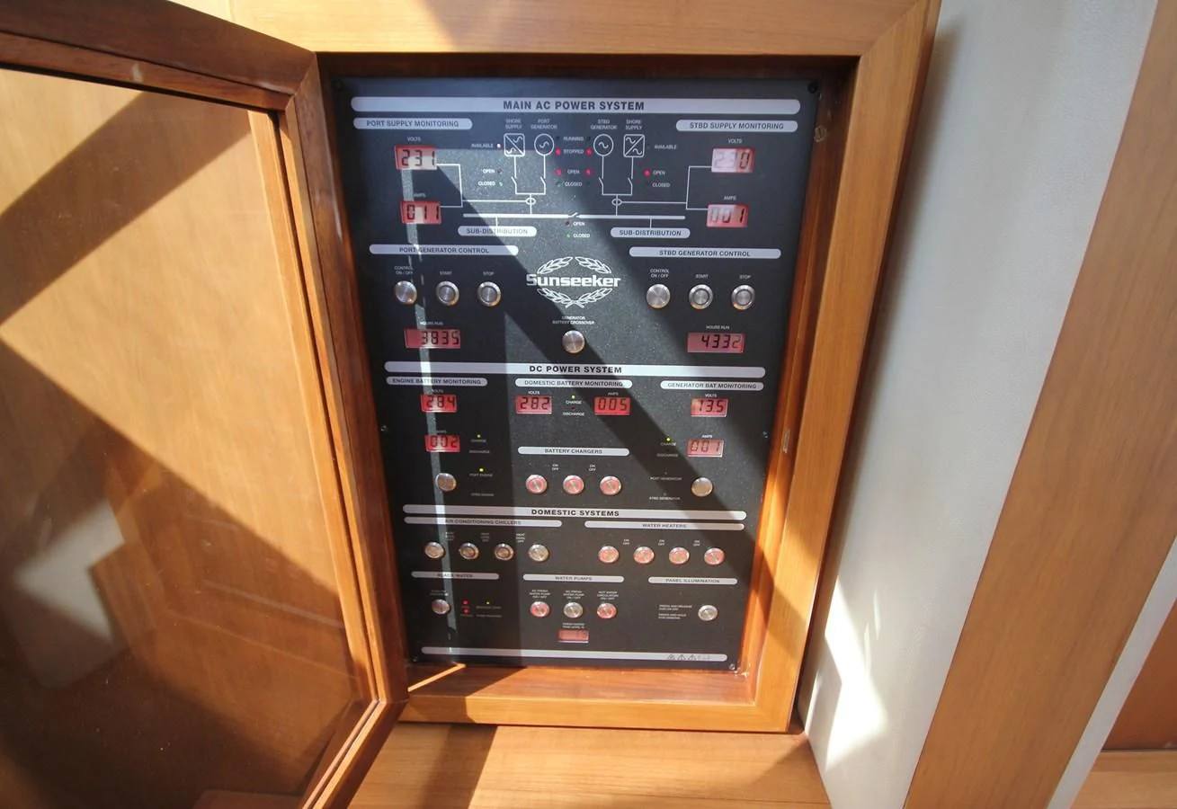 a black rectangular electronic device aboard COPPER 3 Yacht for Sale