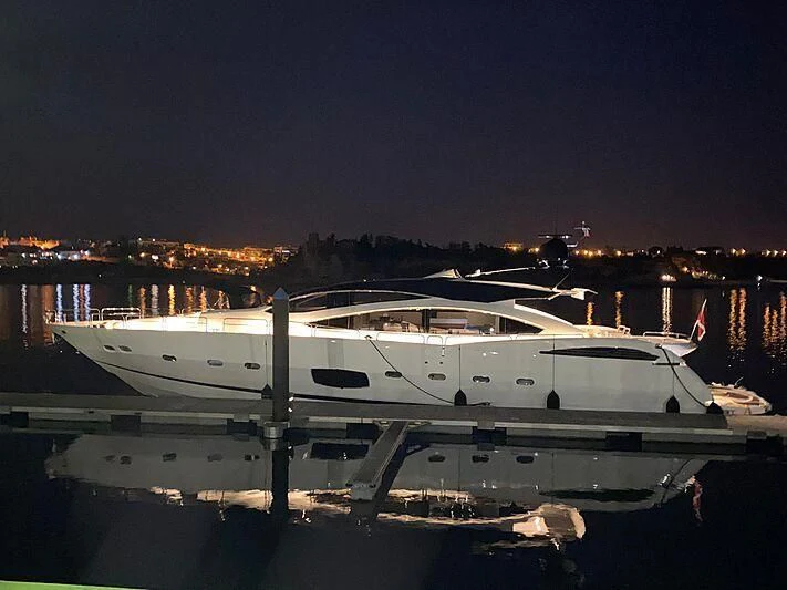 a boat parked on the water aboard COPPER 3 Yacht for Sale