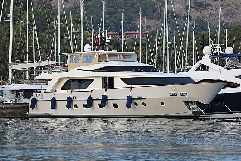 a boat in the water aboard AQUILA Q Yacht for Sale