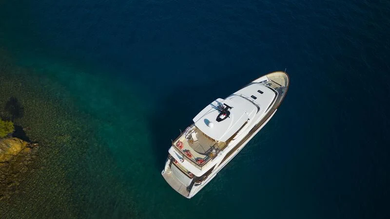 a boat in the water aboard AQUILA Q Yacht for Sale