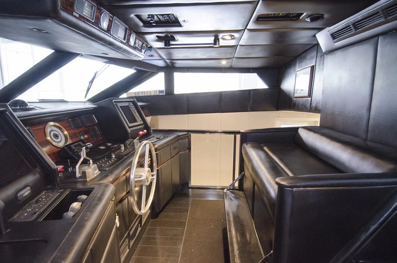 inside of a car aboard GOLDEN TOUCH Yacht for Sale