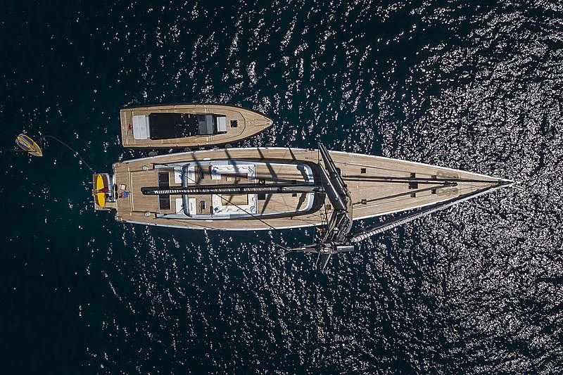 a satellite in space aboard SHARLOU Yacht for Sale