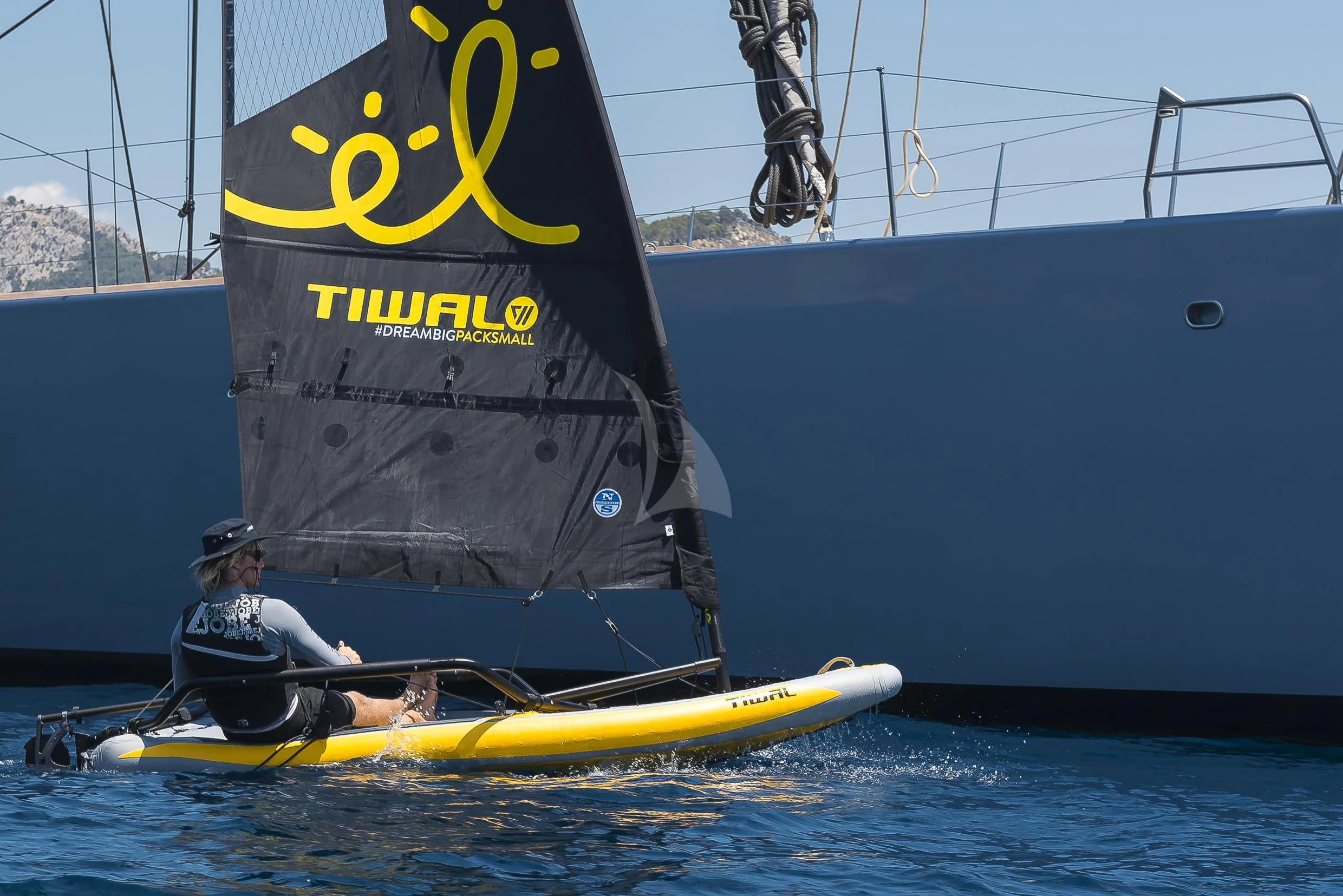 a person on a sailboat aboard SHARLOU Yacht for Sale