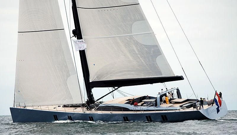 a sailboat on the water aboard SHARLOU Yacht for Sale