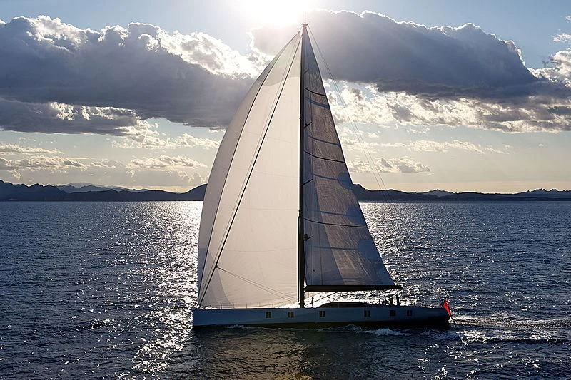 a sailboat on the water aboard SHARLOU Yacht for Sale
